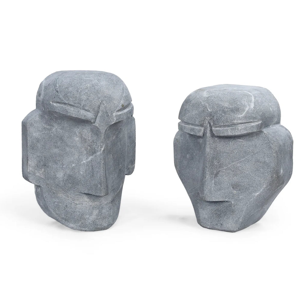 YJ Hand Carved Natural Stone Face