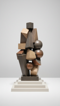 Bronze Geometric Figure Sculpture