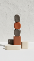 Resin Minimalist Totem Sculpture