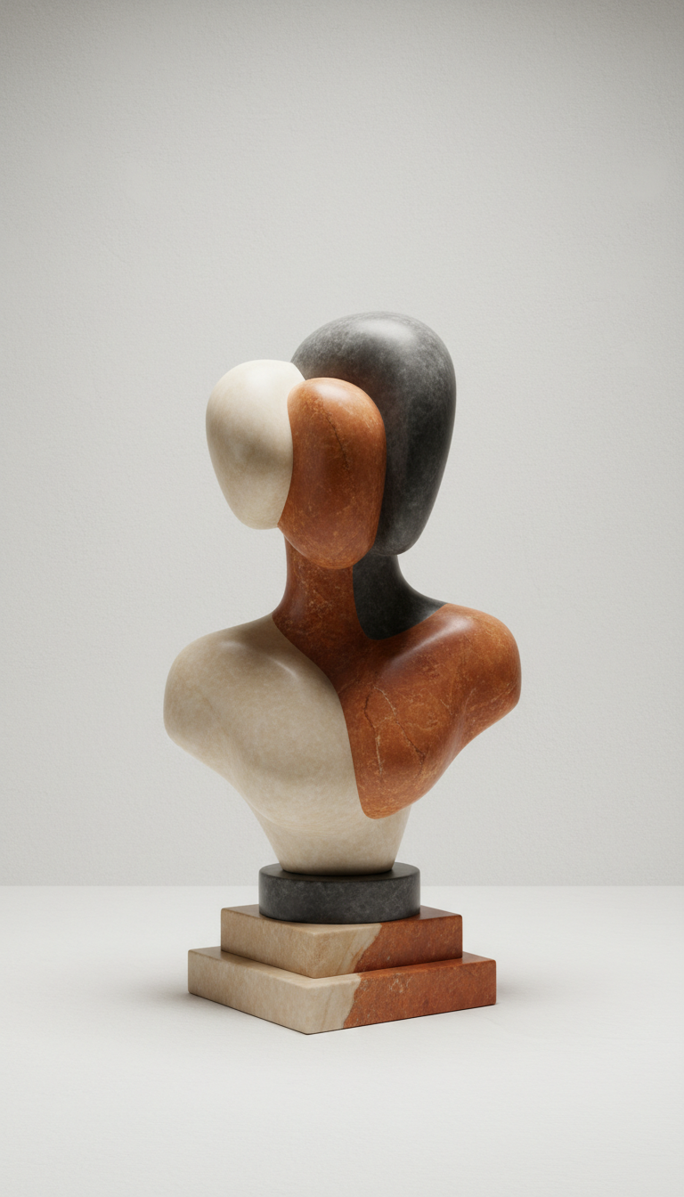 Marble Abstract Bust Sculpture